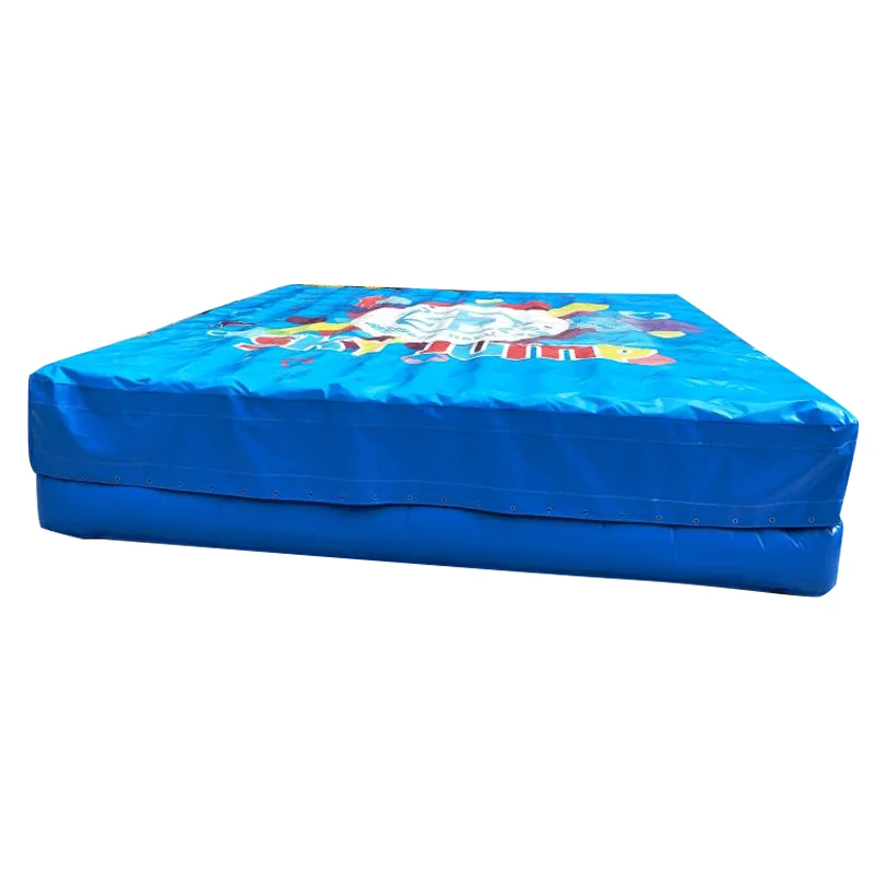 6x5x1.2m blue air bag landing inflatable stunt air bag for jumping