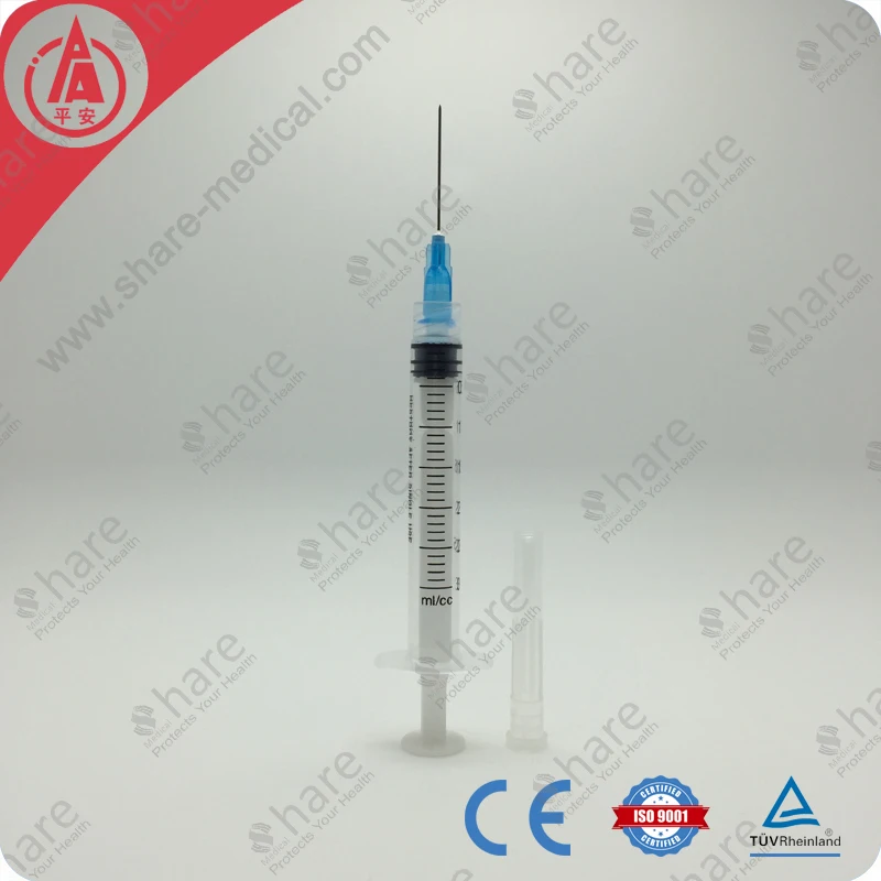 Hot selling 3ml luer lock syringe with needle
