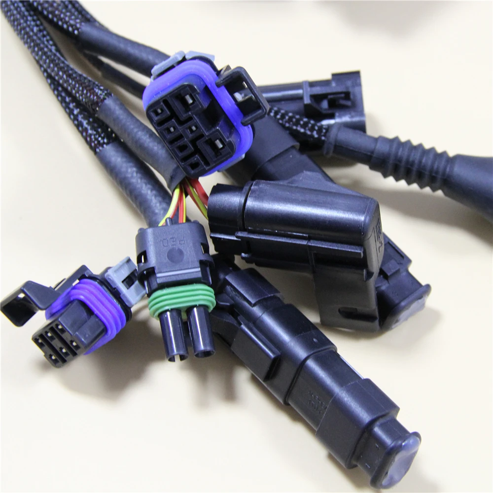 Custom Del-phi ECU Connector Del-phi Wire Harness with Amphenol Cables Connectors