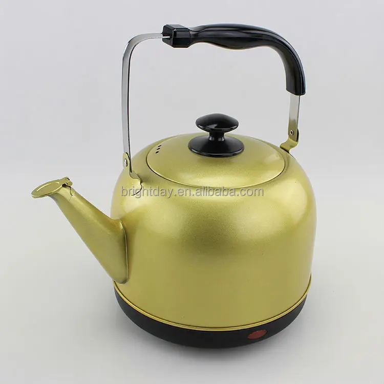 Customization stainless steel golden plated hot electric kettle hot water kettle electric tea pot