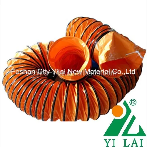 fire proof air ventilation large diameter spiral flexible ducting