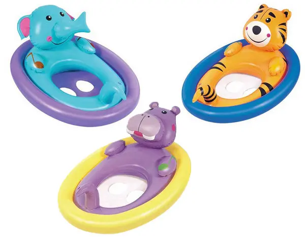 PVC inflatable baby float seat animal design baby pool floater