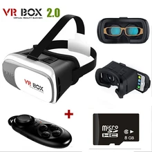 Google cardboard VR BOX 2.0 Version 3D Glasses + bluetooth remote controller gamepad + 8G Microsd with 3D movies and games 1009