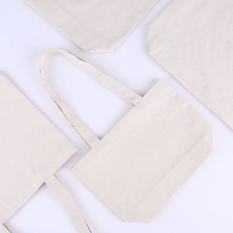 Natural Color Long Handles Promotional Tote Cotton Bag,Custom Logo Printing Sac de Coton