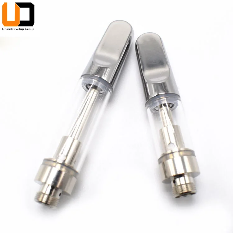 0,48 мл 0,5 мл 0,8 мл 0,9 мл 1,0 мл золотистый Серебристый толстый масляный картридж с металлическим наконечником стеклянная трубка пустой картридж для вейпа cbd