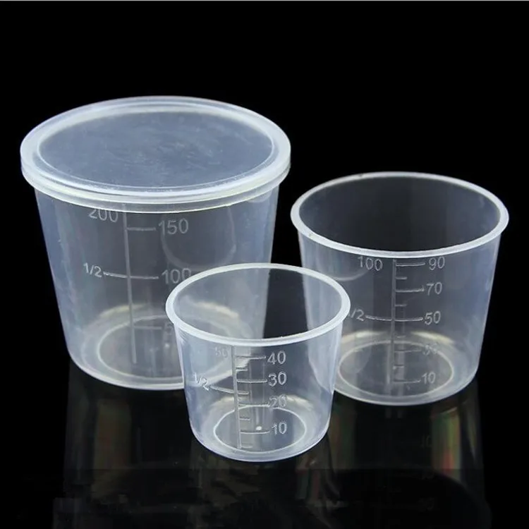 Hot selling pre-work transparent 10ml 30ml plastic medicine measuring cup