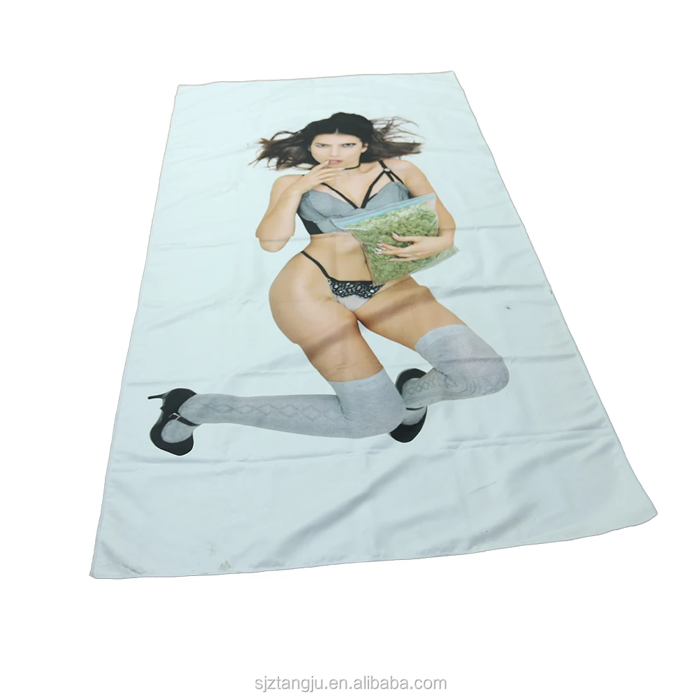 Custom Printed Square microfiber towel sand free 70 x 140 Personalized Microfiber Logo Beach Towel Pareo Towel With Bag