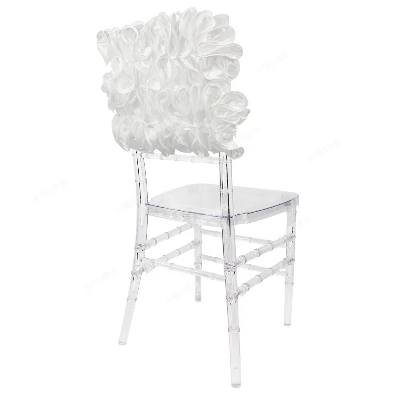 Wholesale Romantic Elastic Chiffon  chair Sashes Decoration Wedding Chiavari Chair Cover