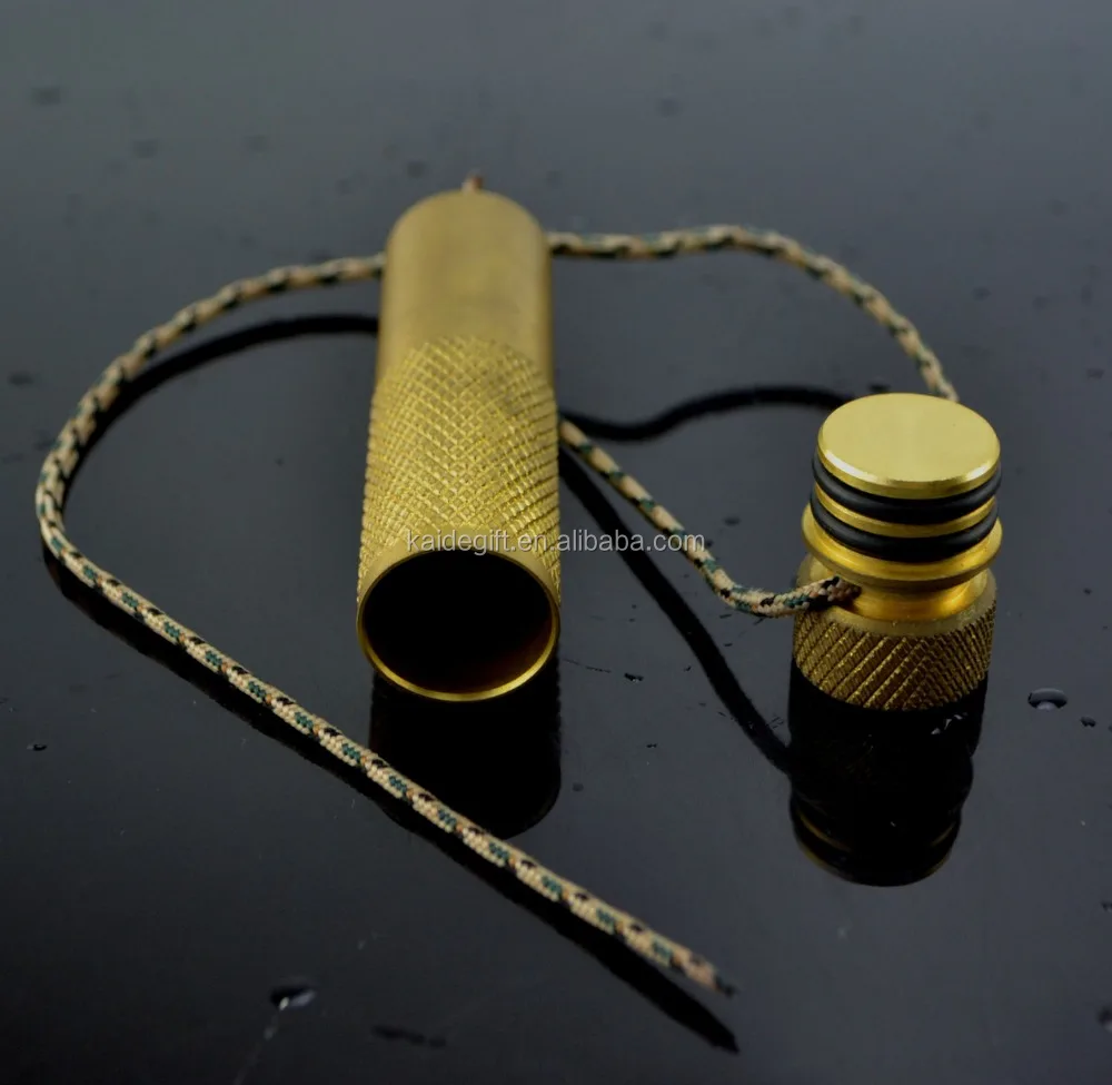 Travel Pocket Pill Box Capsule Waterproof Pocket Survival Kit Key Chain Pendant Compass