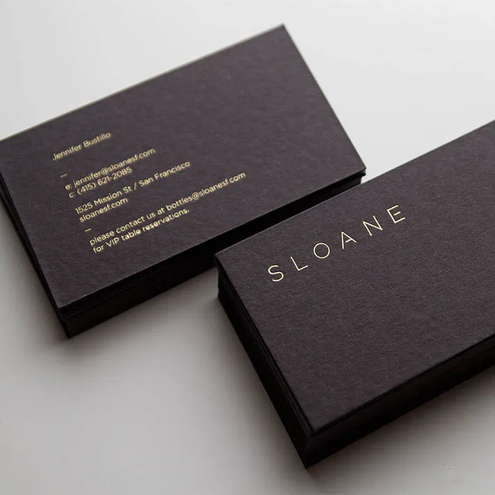 
Double sided full color printed thick matt black card business cards 