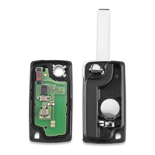 Car Remote Flip Key For PEUGEOT 207 208 307 308 408 Partner Keyless Entry HU83 Blade CE0536 433-MHz Circuit Board