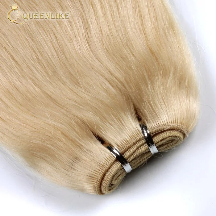 
40 inch natural blonde raw human hair extensions 