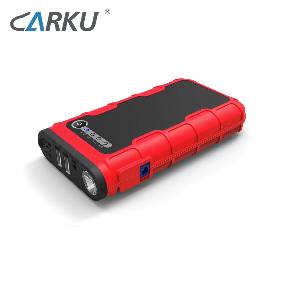Портативный автомобильный стартер CARKU 600 А, внешний аккумулятор в наличии для зарядки мобильного телефона со светодиодной подсветкой, минимальный заказ 50 шт.