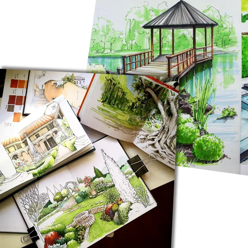 
24 Assorted colors dual tip fine art marker box 