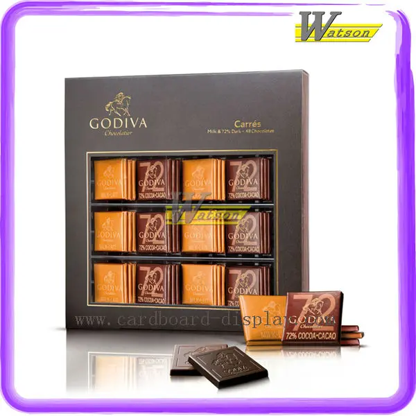 Роскошная Подарочная коробка из картонной бумаги с золотым тиснением и прозрачным окошком