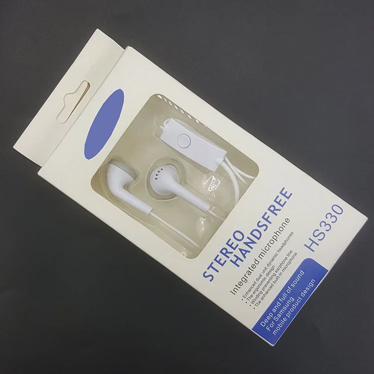 stereo earbuds for s5830 earphone with packaging box HS330 integrated microphone YS headset