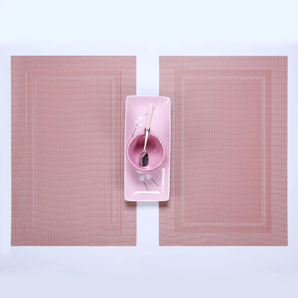 Outdoor Heat Resistant Dinner Woven Table Mat Placemat Dining Mats Kitchen Mats & Pads Plastic 70%PVC & 30%polyester CLASSIC 1mm