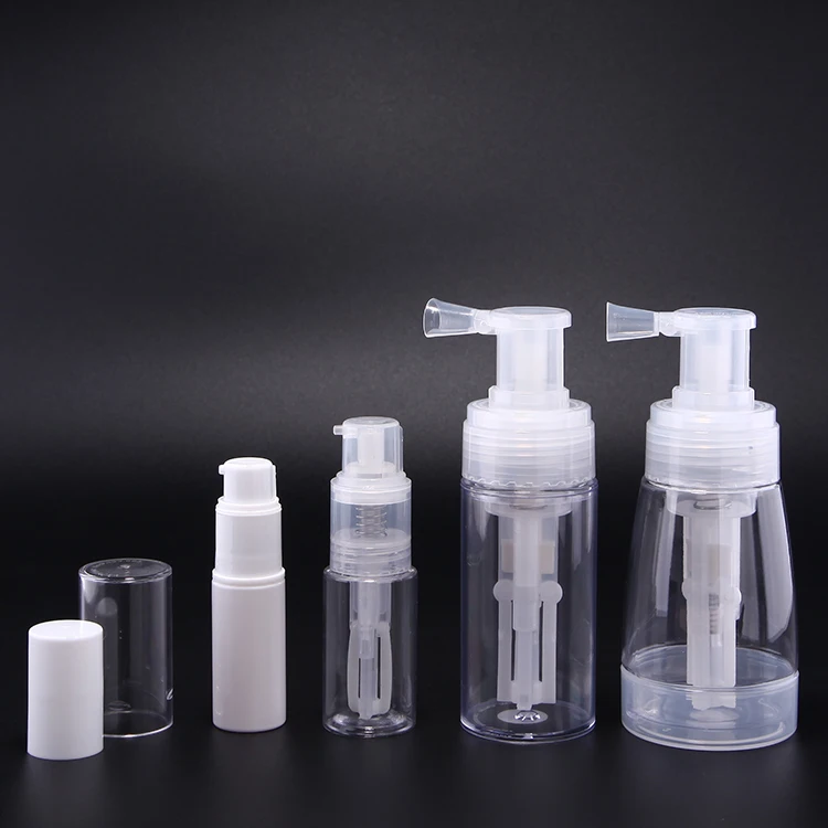 20ml 40ml 110ml 180ml cosmetic summer body and baby talcum powder spray bottle