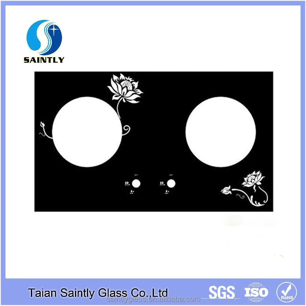 6mm 8mm tempered gas cooker stove glass panel cover cooktop glass for stove