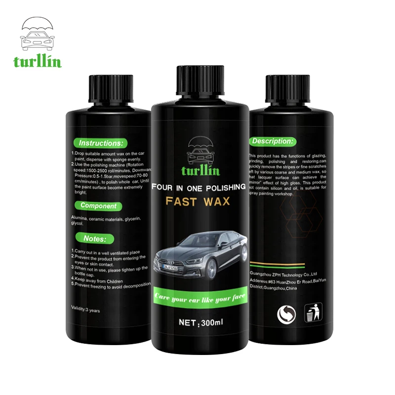 Wholesale OEM New Car Polishing Wax 4 in 1 Polishing Wax Ceramic Coating Liquid Wax For Car Care High Glossy Polishing Compound