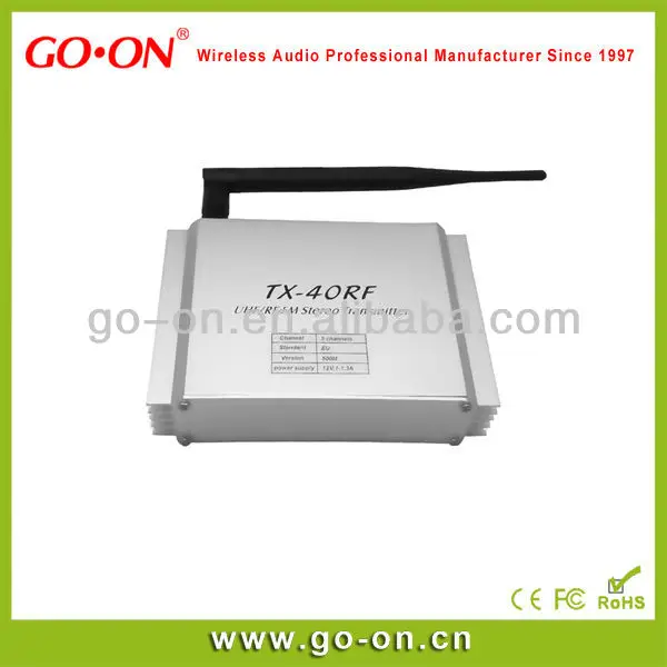 TX-40RF Wireless RF tranmitter for silent disco headphone with 200 M