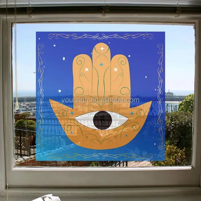 custom reusable transparent vinyl static window cling promo display stickers