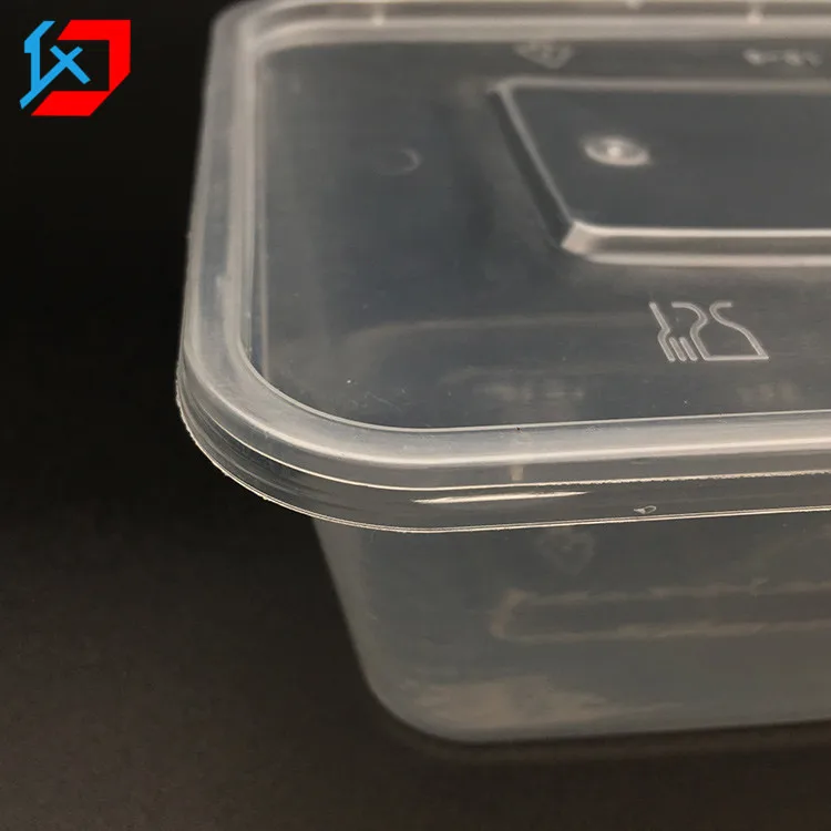 Customize various size 10 inch pp transparent plate with compartment food lid meal tray packaging box