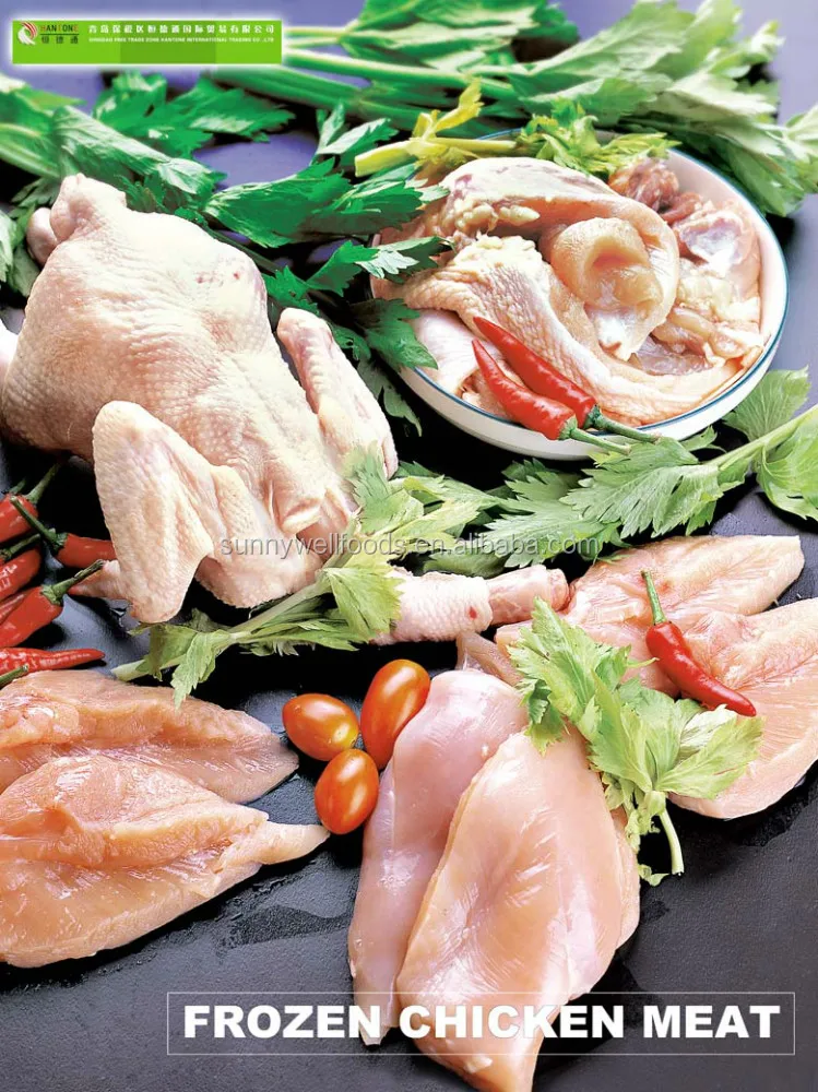 Frozen fresh Halal chicken meat boneless skinless