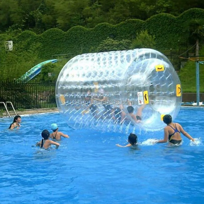 Colorful and shining wheel inflatable pool floats human sized bubble ball