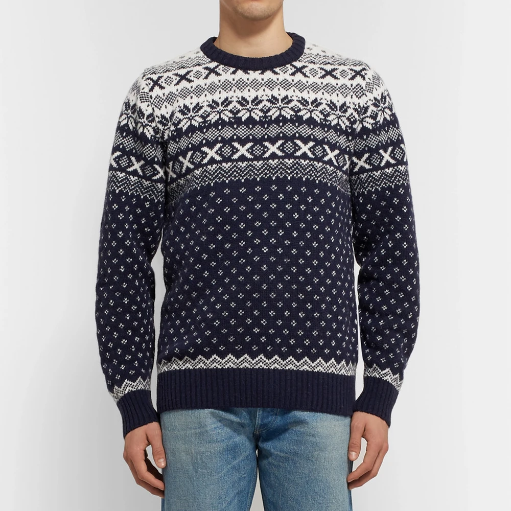 men knitting pattern christmas sweater fair isle cashmere sweater