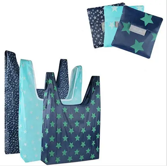 Custom bag hot sale 190T polyester tote bag 210D folding shopping bag