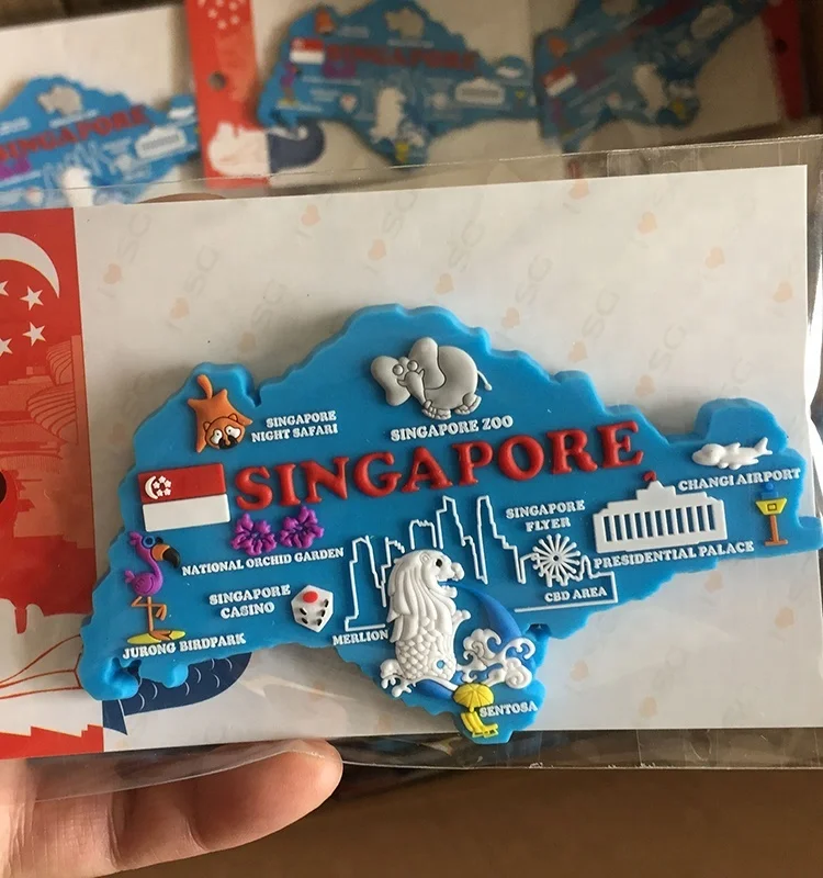 
Best Selling Tourist Souvenir 3D PVC Soft Rubber Refrigerator Magnets For Countries 
