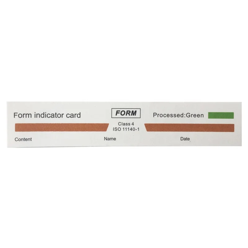 FORM chemical indicator card indication strip