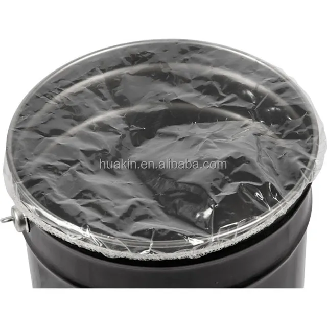 Прозрачный пластиковый LDPE прозрачный поли пыленепроницаемый Водонепроницаемый ведро 55 галлонов защитный растягивающийся чехол Эластичные крышки барабана