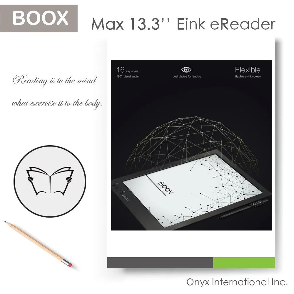
BOOX 13.3 inch large screen ebook readers with big battery capacity 