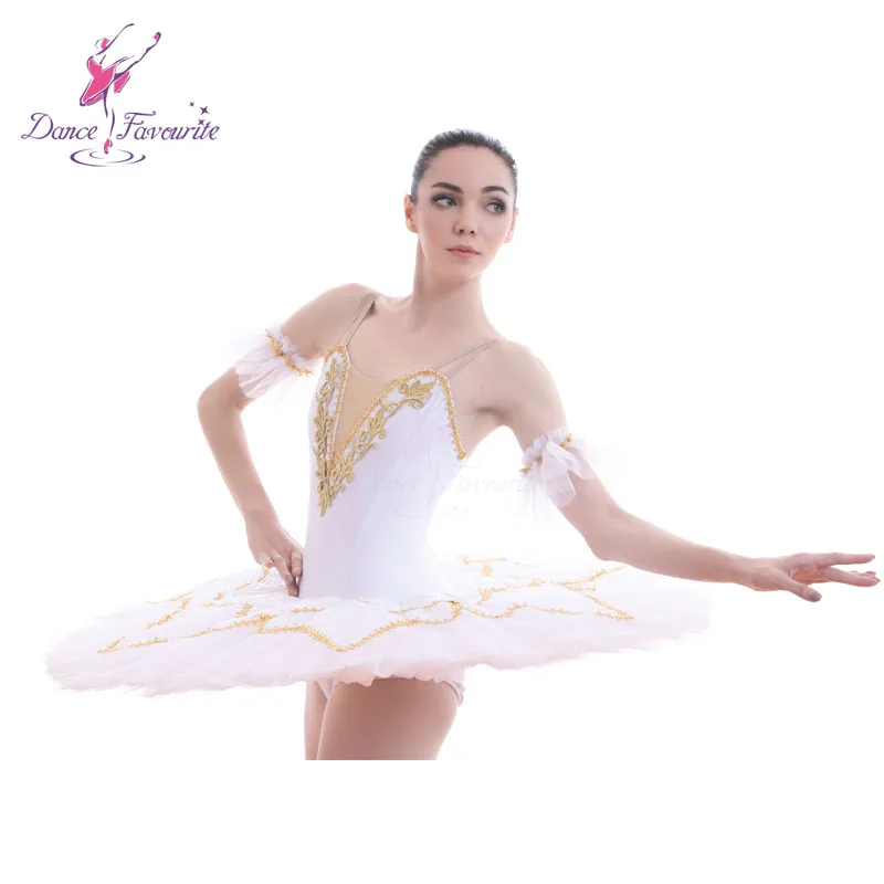 White professional classical ballet tutu costume for girls solo dance ballerina dress BLL046