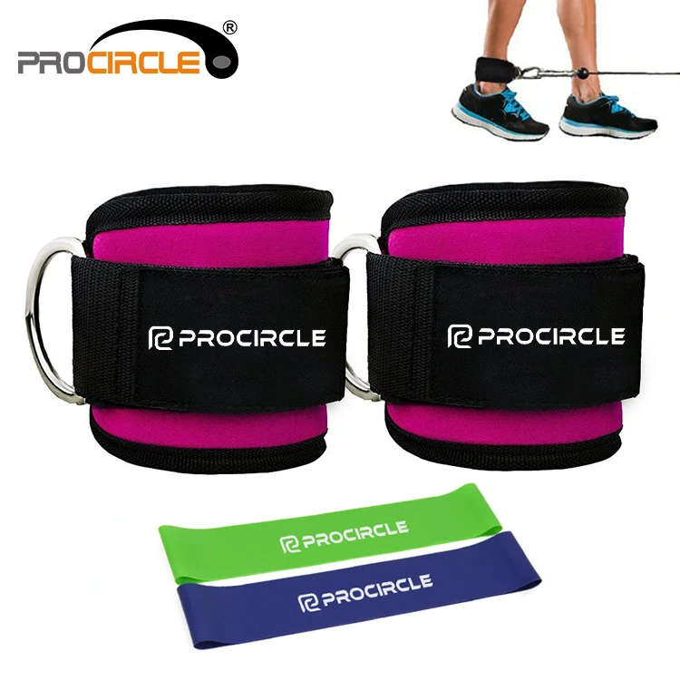Leg Training Adjustable D Ring Ankle Straps for Gym
