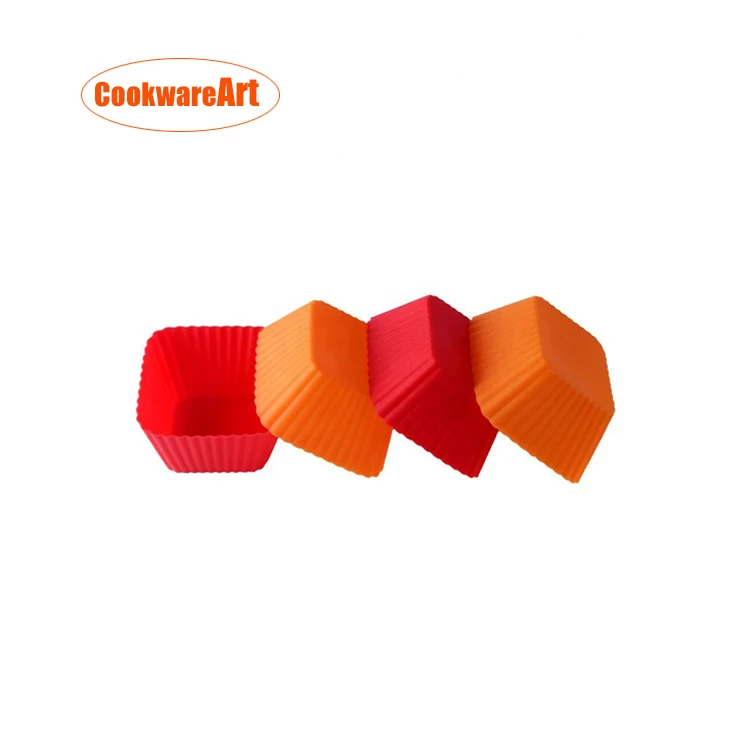 Hot sale  nonstick square shape muffin mold cupcake maker pan mafen cup mold