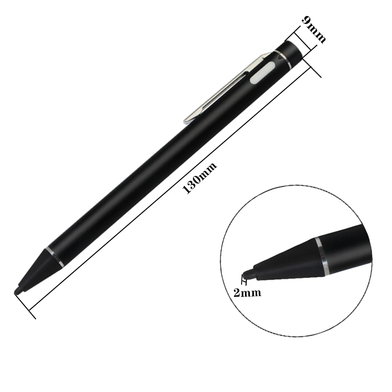 HIDAKA 2 mm Stylus Digital Pens, Metal Stylus Pen for Touch Screen Devices iPhone iPad Android Smartphones & Tablets