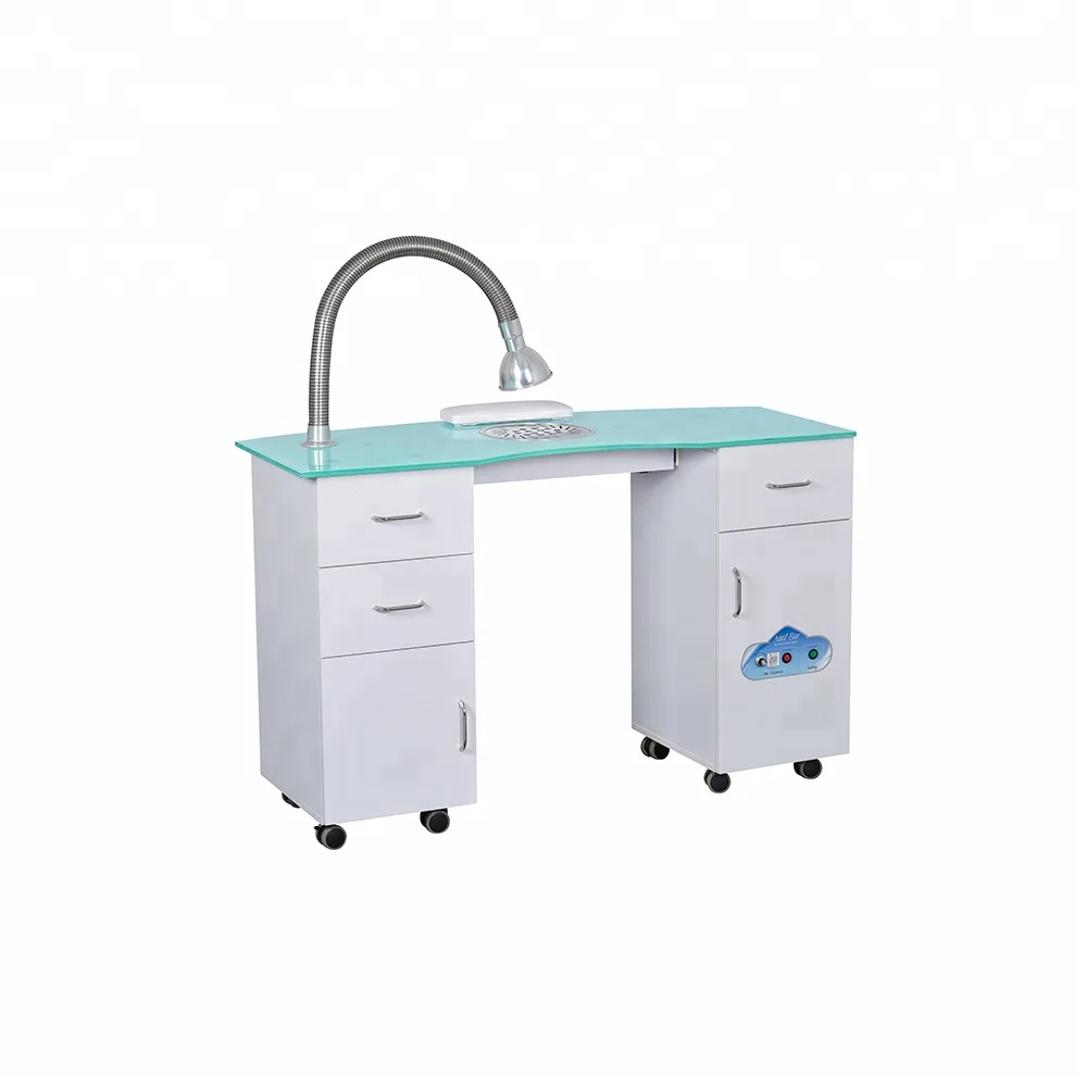 Modern beauty nail salon manicure table with fan