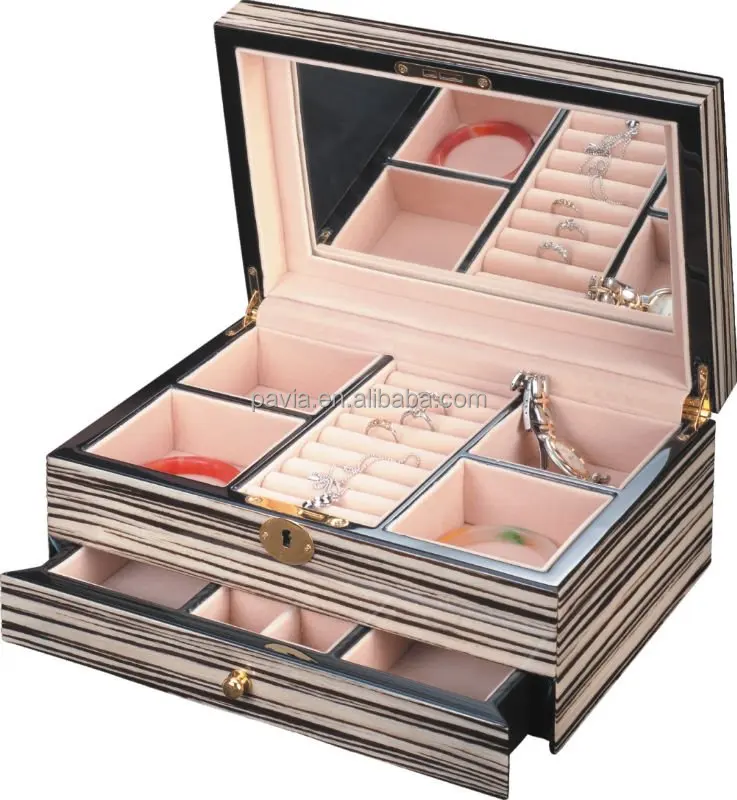 PJ816B gold jewellery dubai packaging case wood wooden display boxes