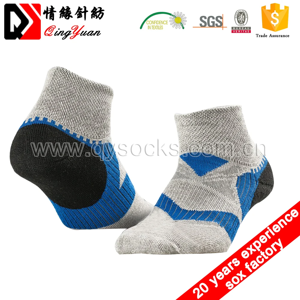 Ankle Style Combed Cotton Nylon Sport Socks Custom Cushion Bottom Men Cotton Colored Ankle Socks