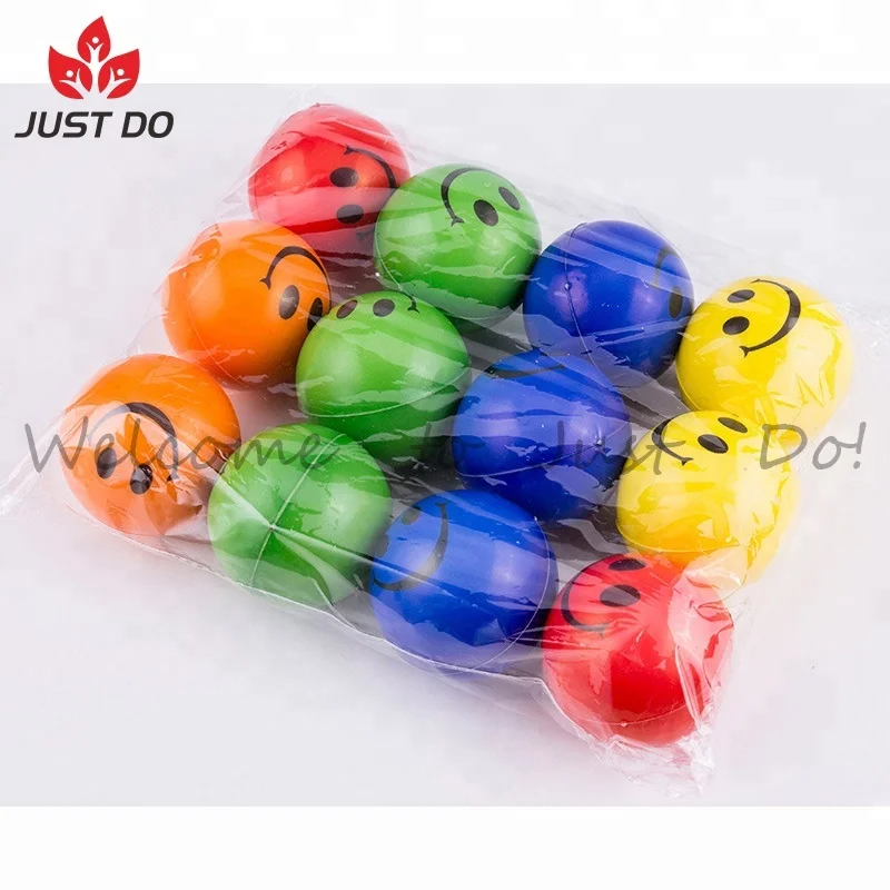 Valentine Party Bag Gift Fillers Stocked Cheap PU Foam Smile Funny Face Stress Balls