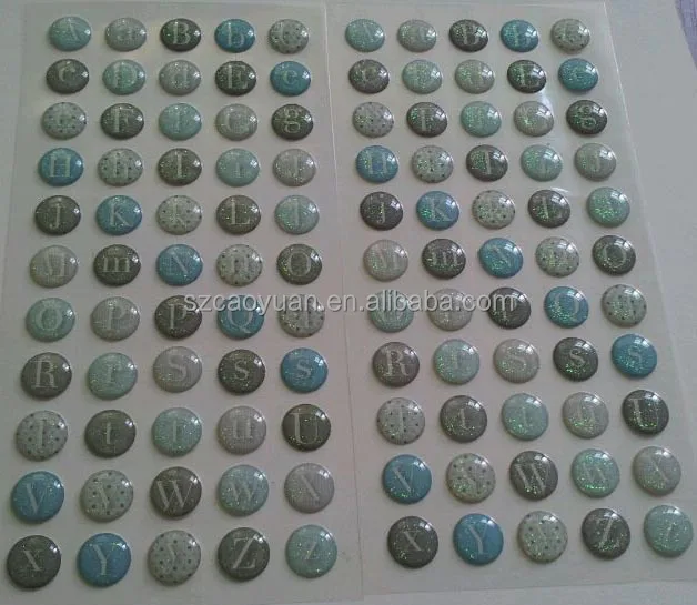 Customized Logo Printing Adhesive 3D Epoxy Resin Stickers