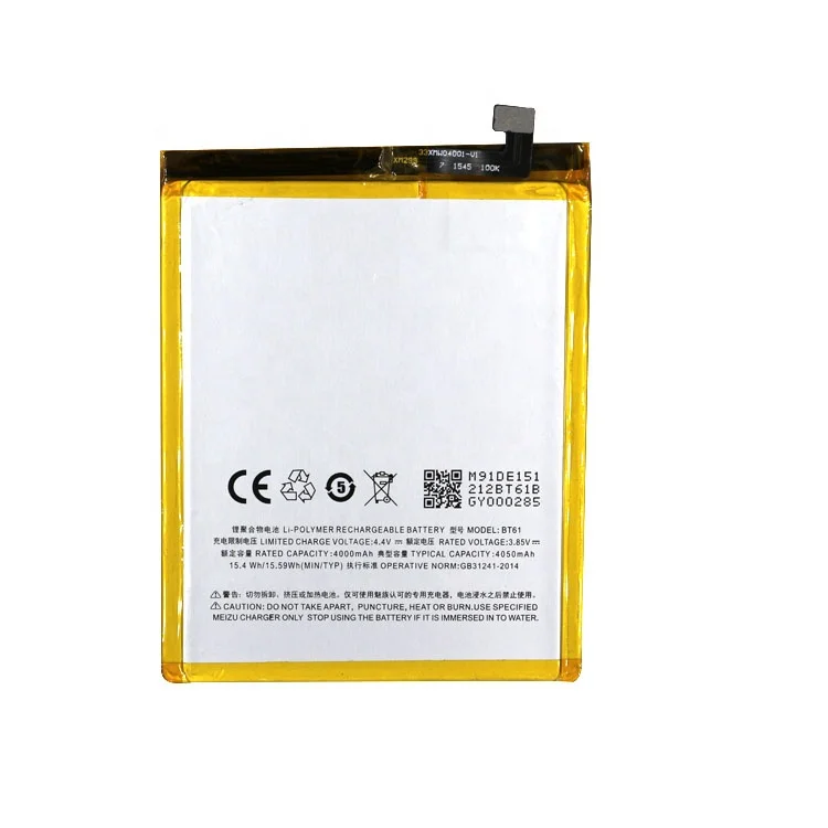 BT61 Премиум Акция длительный срок службы батареи сотового телефона 4000mah 3,85 v для Meizu M3 Note
