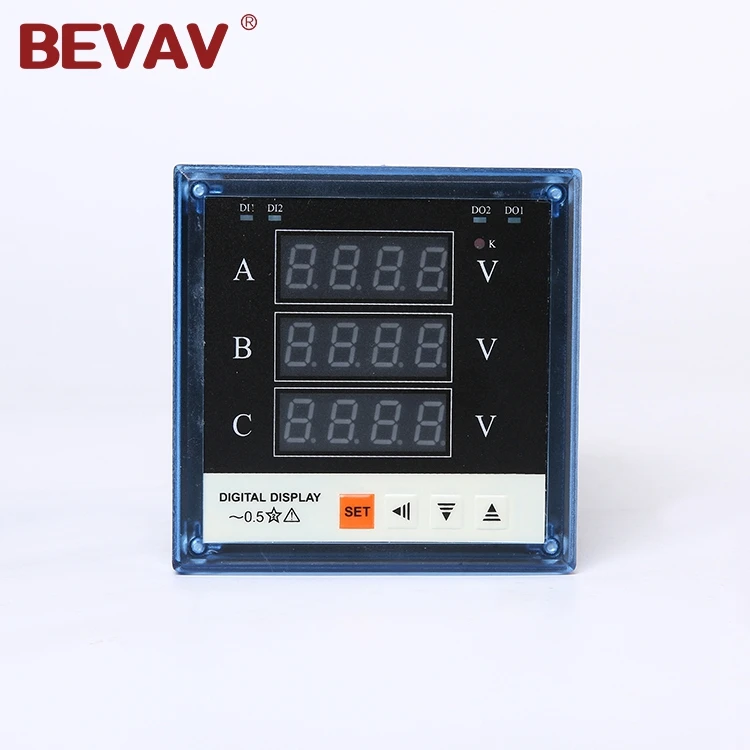 
96*96mm LED display multifunction digital panel meter 3-phase Voltamter,Voltage Meter with Rs485 