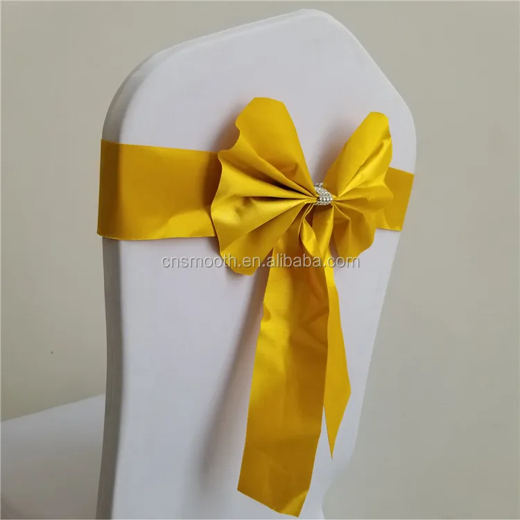 Wedding Banquet Event Leather Bow Lycra Chair Elastic Chair Sashes Tied for Chair