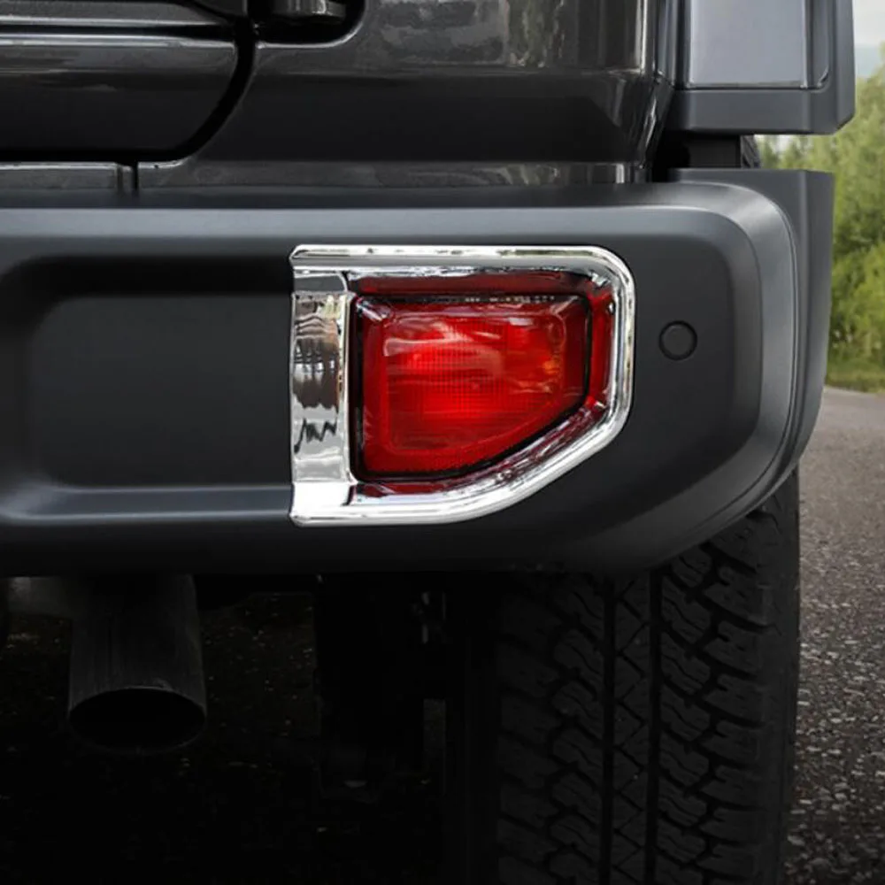 Rear Bumper Fog Light Trim Decorative Sticker protective cover frame for jeep wrangler JL Exterior Accessories 2018 2019