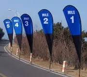 Strong 3 Years Warranty Lagrima Bandera 3.5m Teardrop Flag Pole  For Promotion