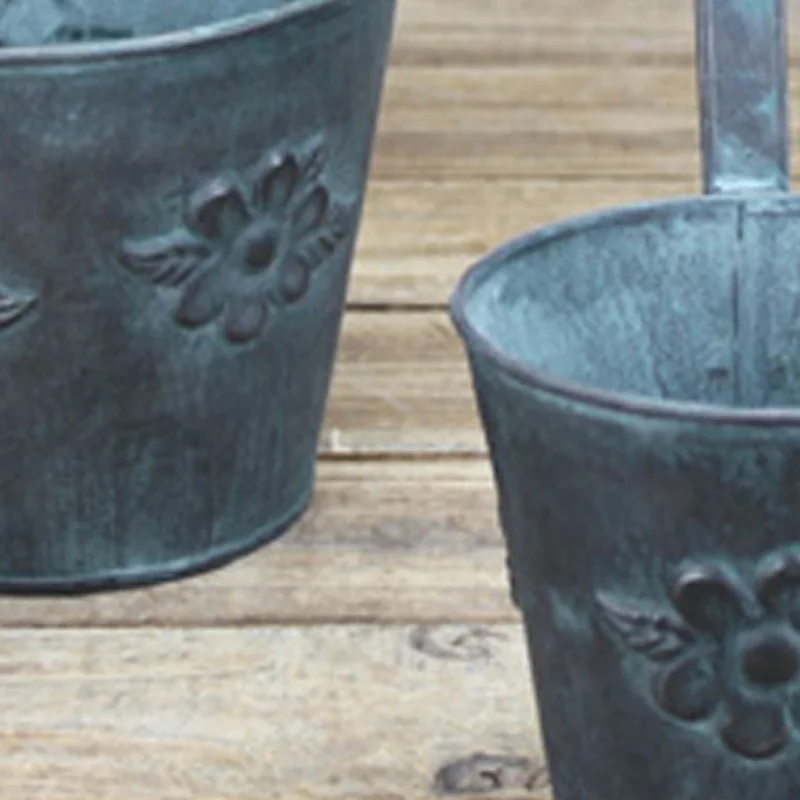 Outdoor Plant Pot Shop Decoration Window Fresh Blackboard Container Packing/giftpacking Antique Metal with Garden Flower Iron